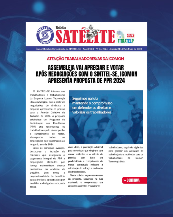 SINTTEL-SE luta por direitos e Teleperformance  apresenta proposta de PPR 2023